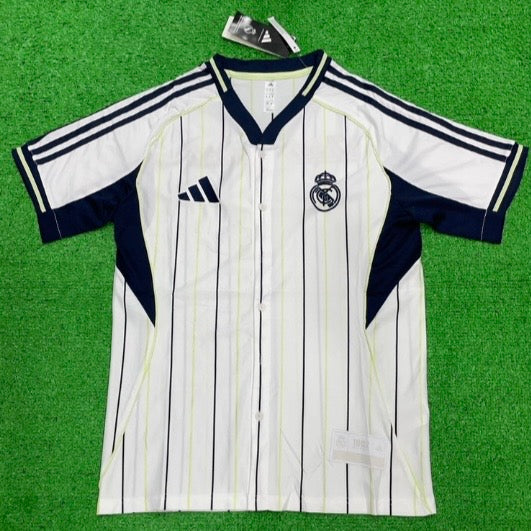 Real Madrid baseball theme shirt